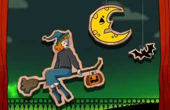 PLay Halloween Witch Fly now!